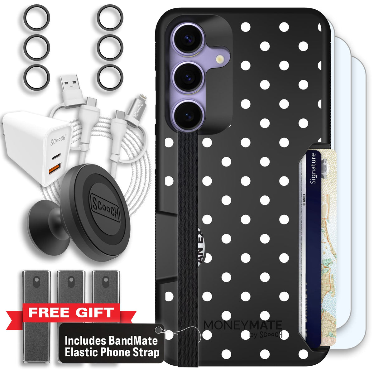 Moneymate - S25 Plus - Polka Dots - Ultimate Bundle