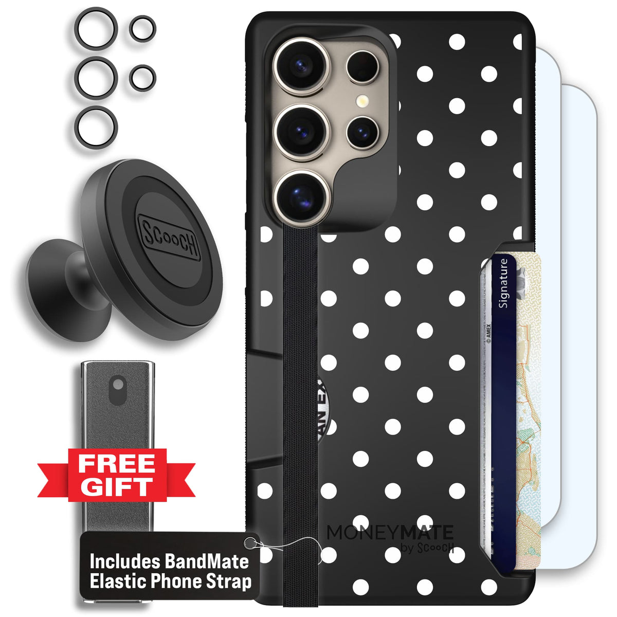 Moneymate - S25 Ultra - Polka Dots - Defender Bundle