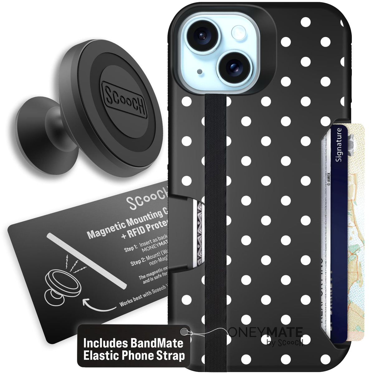 Moneymate - iPhone 15 - Polka Dots - Starter Bundle