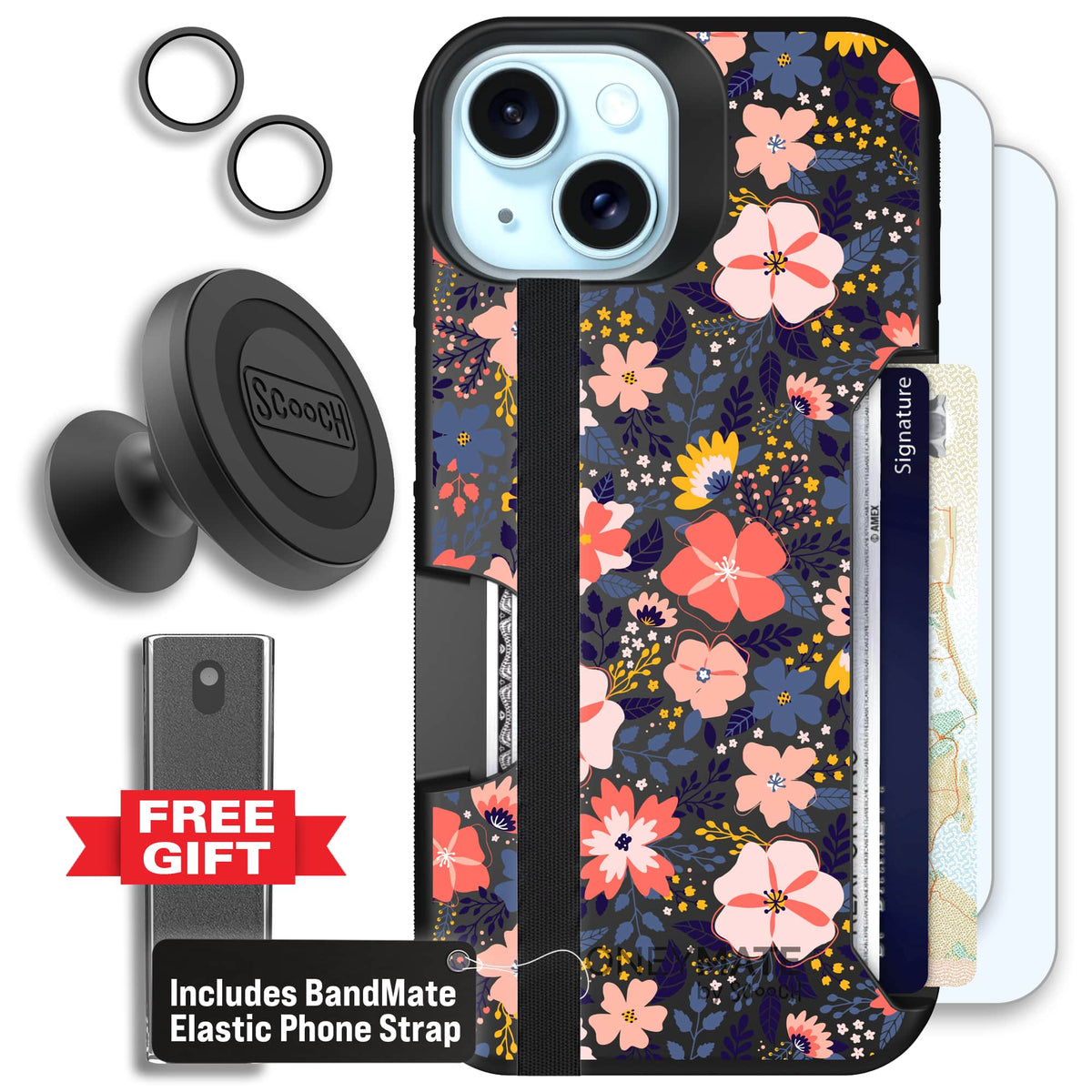 Moneymate - iPhone 15 - Wildflowers - Defender Bundle