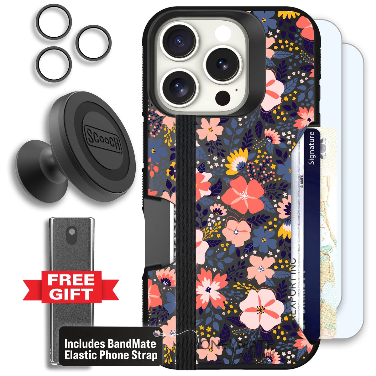 Moneymate - iPhone 16 Pro - Wildflowers - Defender Bundle