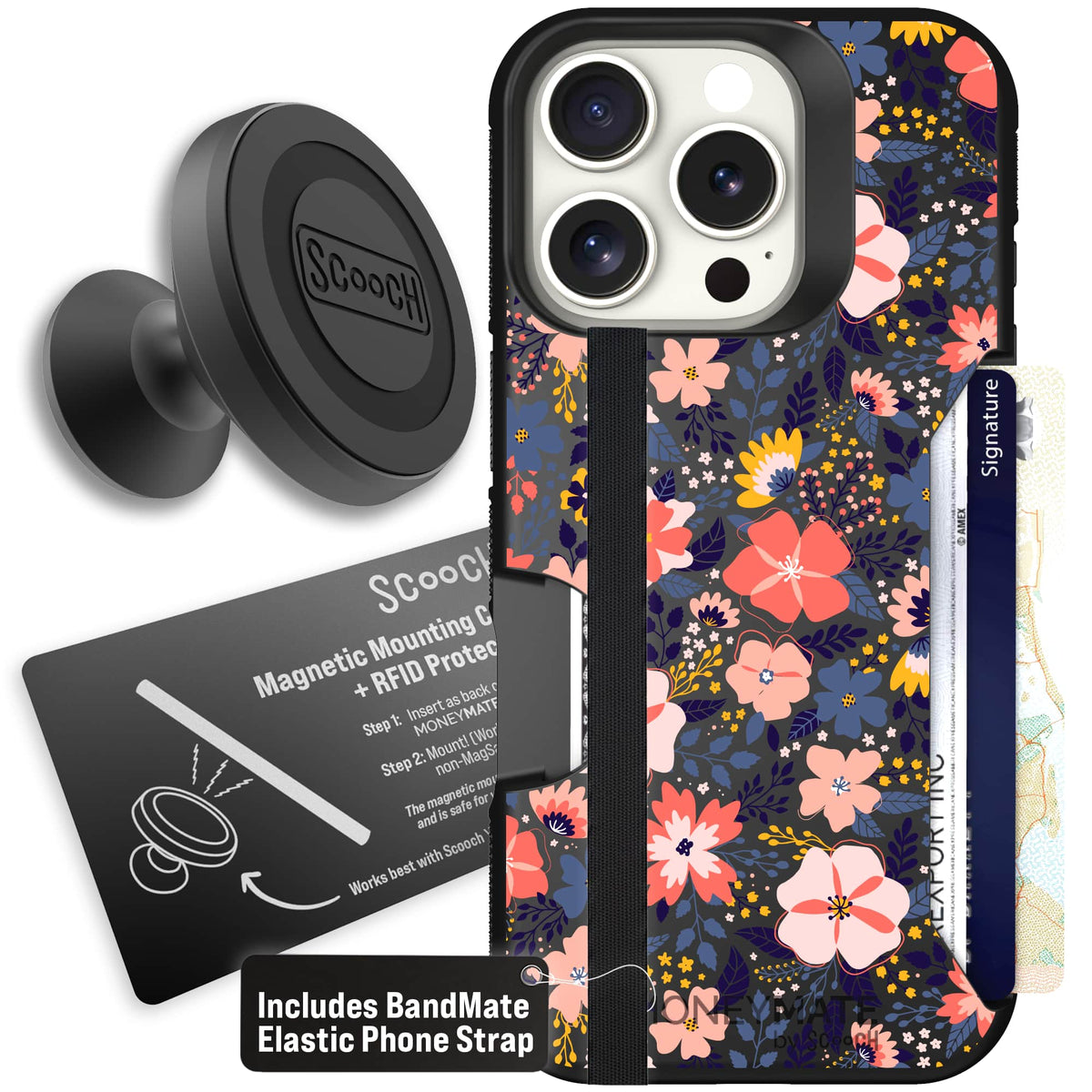 Moneymate - iPhone 16 Pro - Wildflowers - Starter Bundle