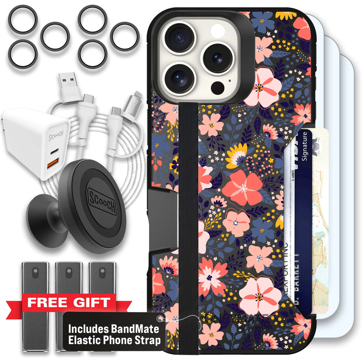 Moneymate - iPhone 16 Pro Max - Wildflowers - Ultimate Bundle
