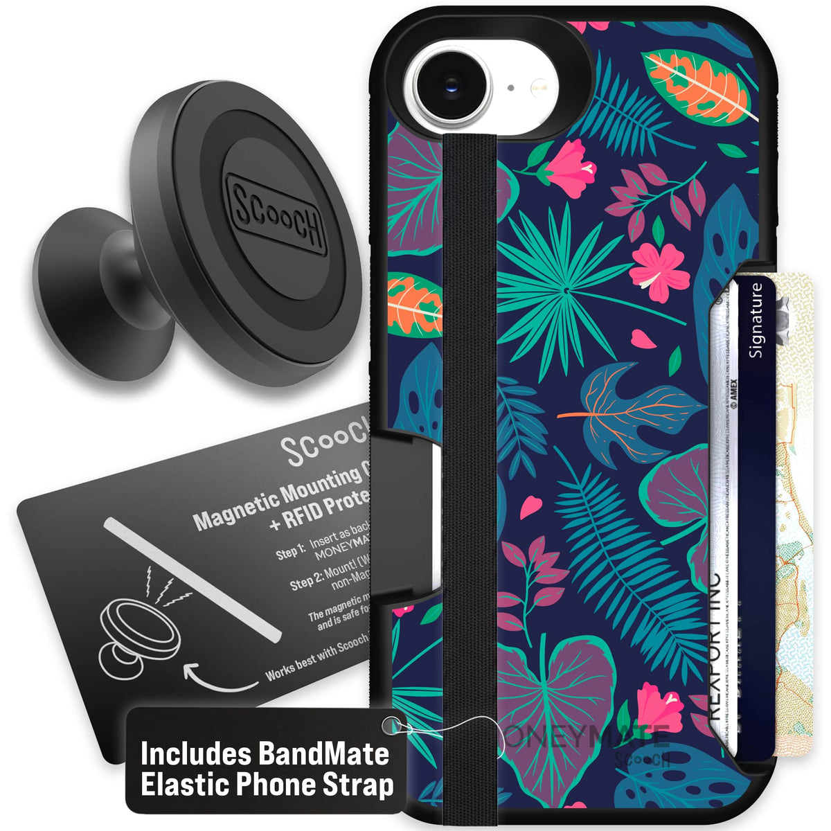 Moneymate - iPhone 16e - Tropical Leaves - Starter Bundle