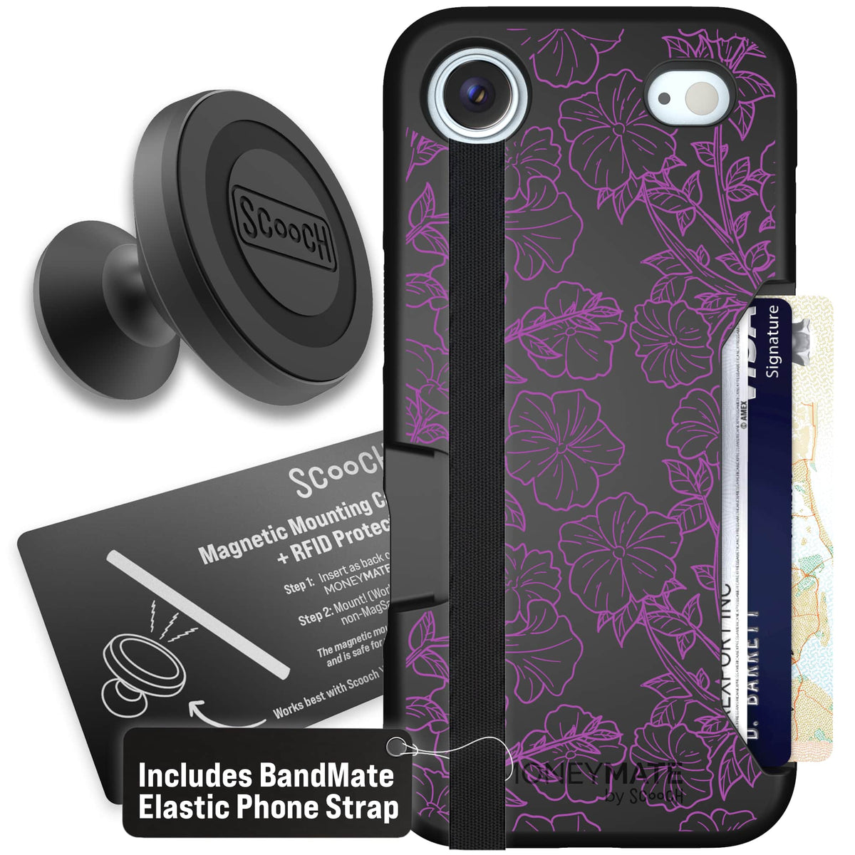 Moneymate - iPhone Air - Purple Petunias - Starter Bundle