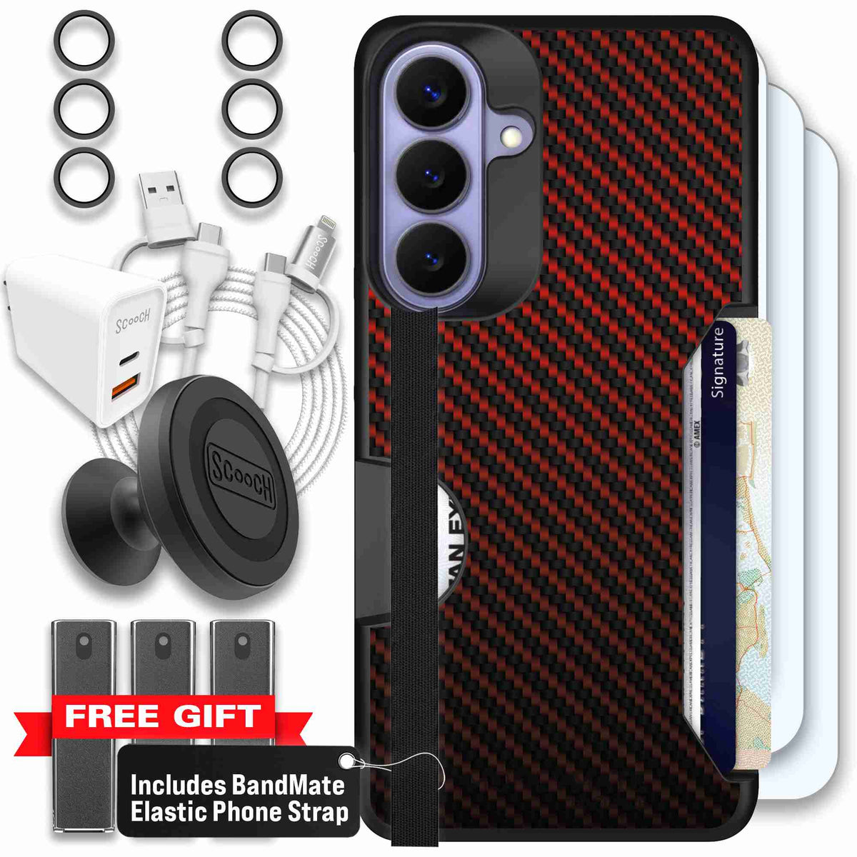 Red Carbon Fiber | website | Galaxy S26+ | Ultimate Bundle