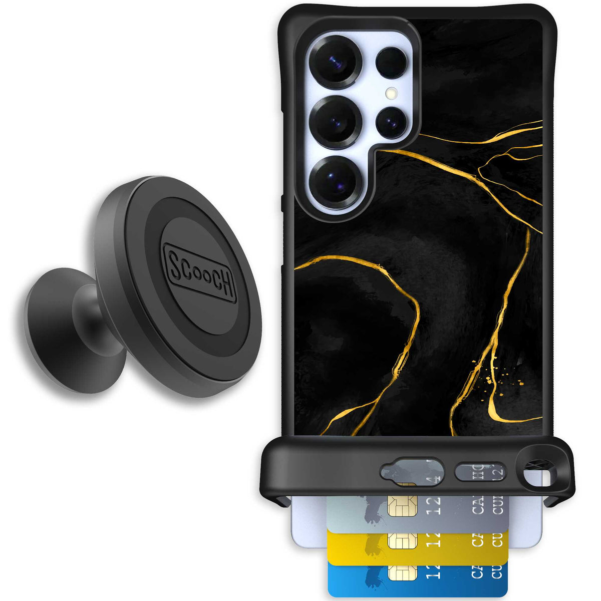 Wingmate Black Marble for Galaxy S25 Ultra - Starter Bundle