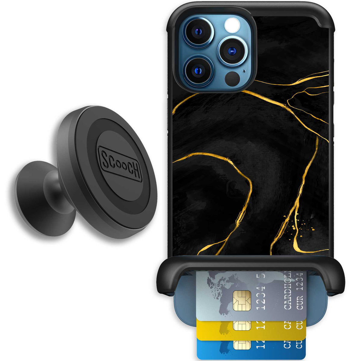 Wingmate Black Marble for iPhone 12 Pro - Starter Bundle