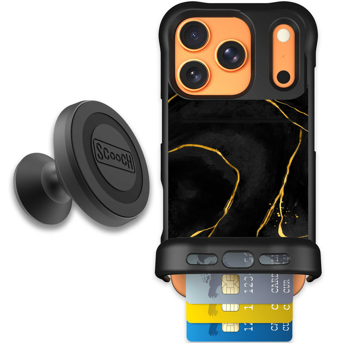 Wingmate Black Marble for iPhone 17 Pro - Starter Bundle