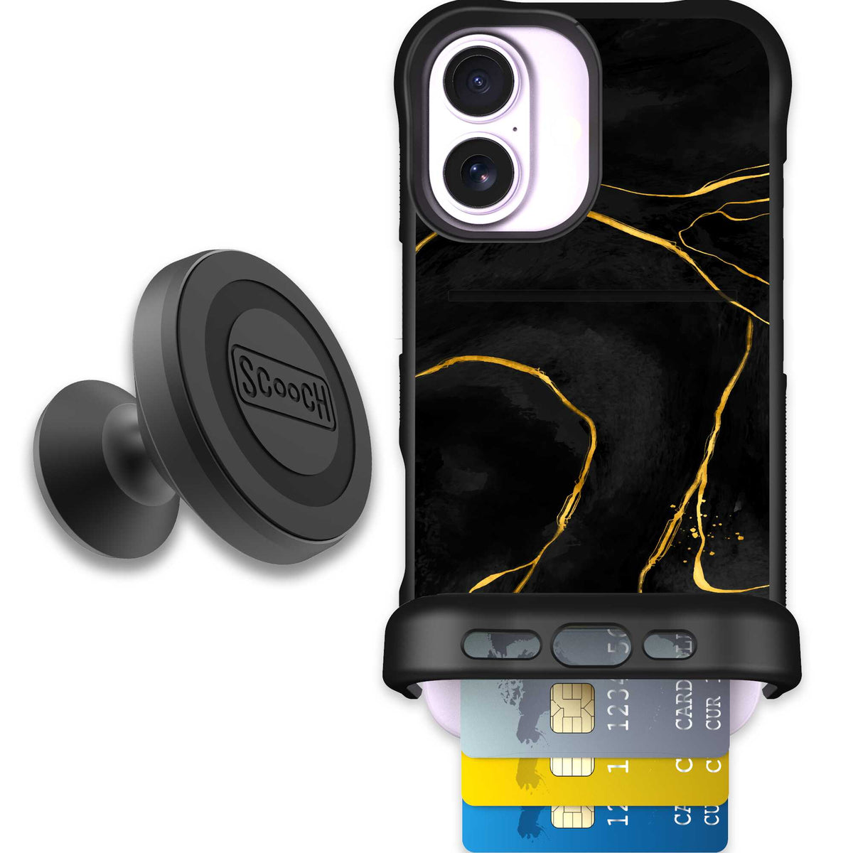 Wingmate Black Marble for iPhone 17 - Starter Bundle
