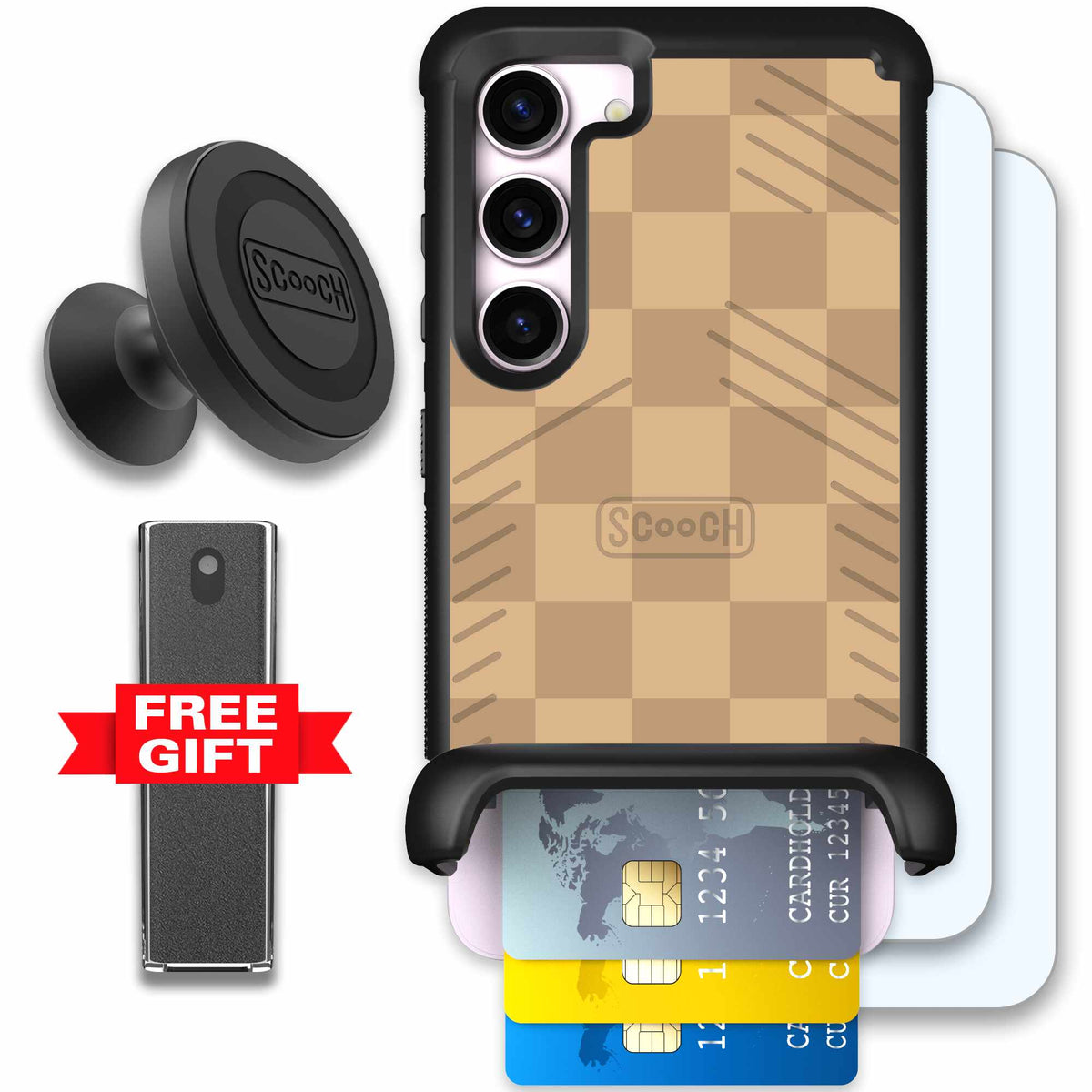 Checkered Beige | website | Galaxy S23 | Defender Bundle