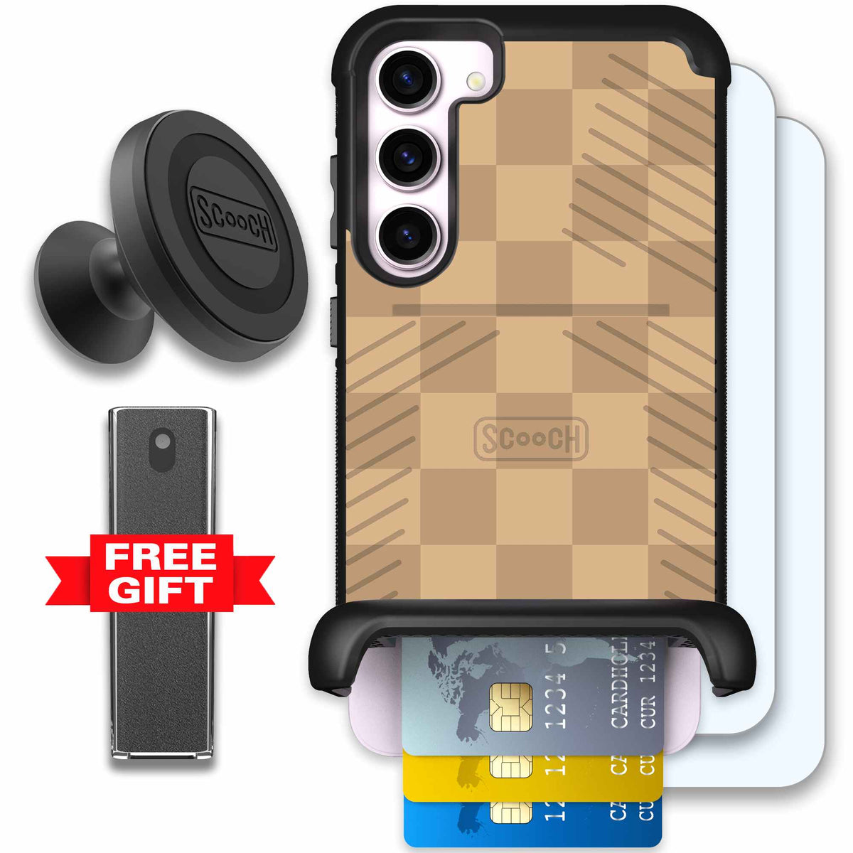 Checkered Beige | website | Galaxy S23+ | Defender Bundle