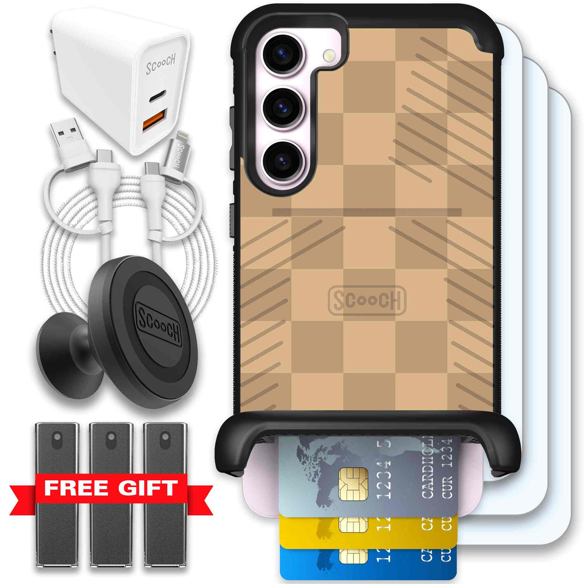 Checkered Beige | website | Galaxy S23+ | Ultimate Bundle