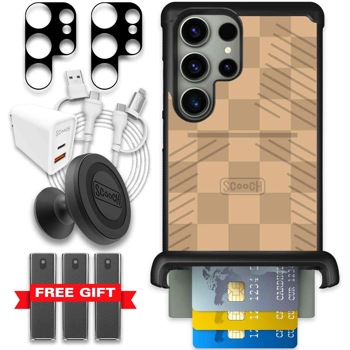 Checkered Beige | website | Galaxy S23 Ultra | Ultimate Bundle