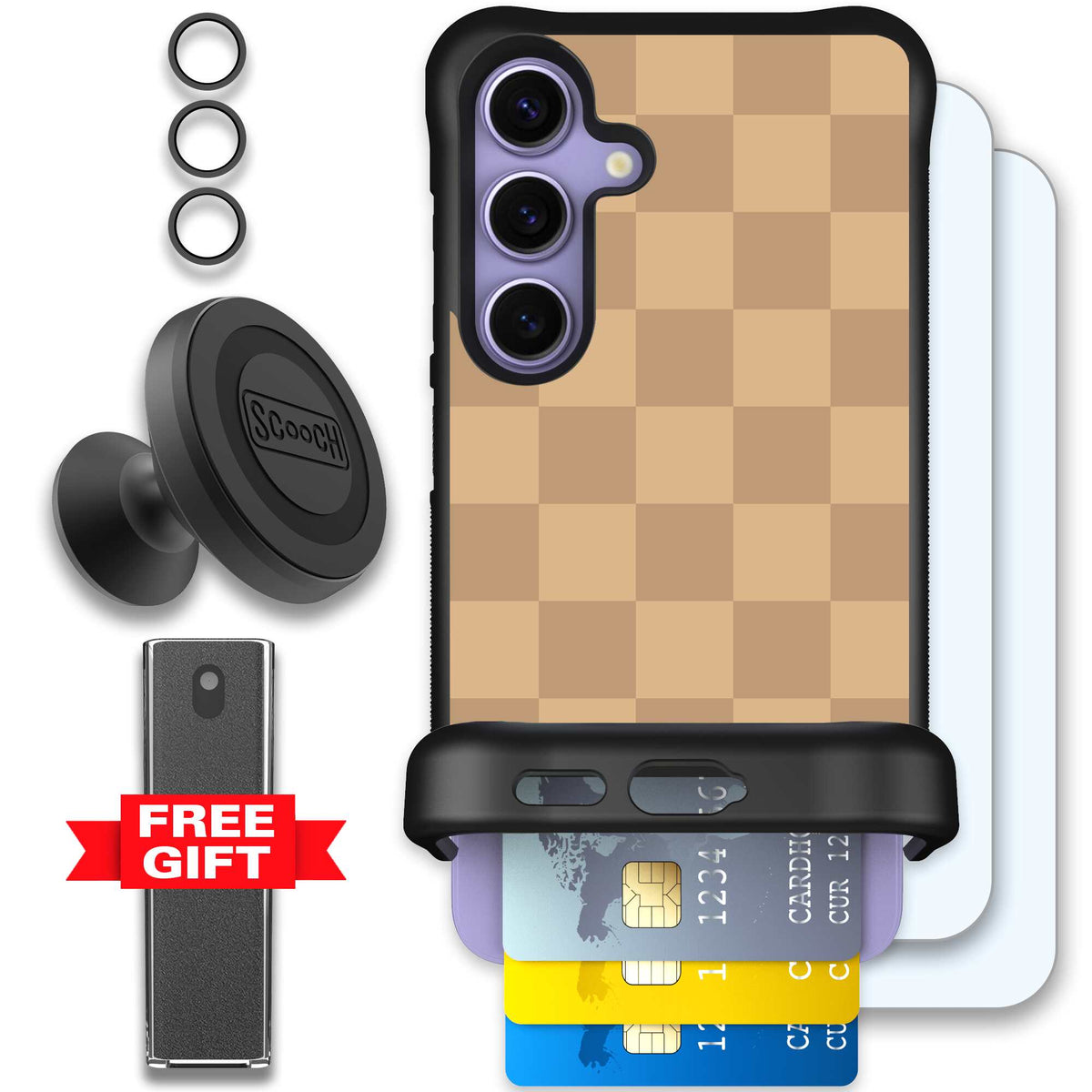 Checkered Beige | website | Galaxy S24 | Defender Bundle