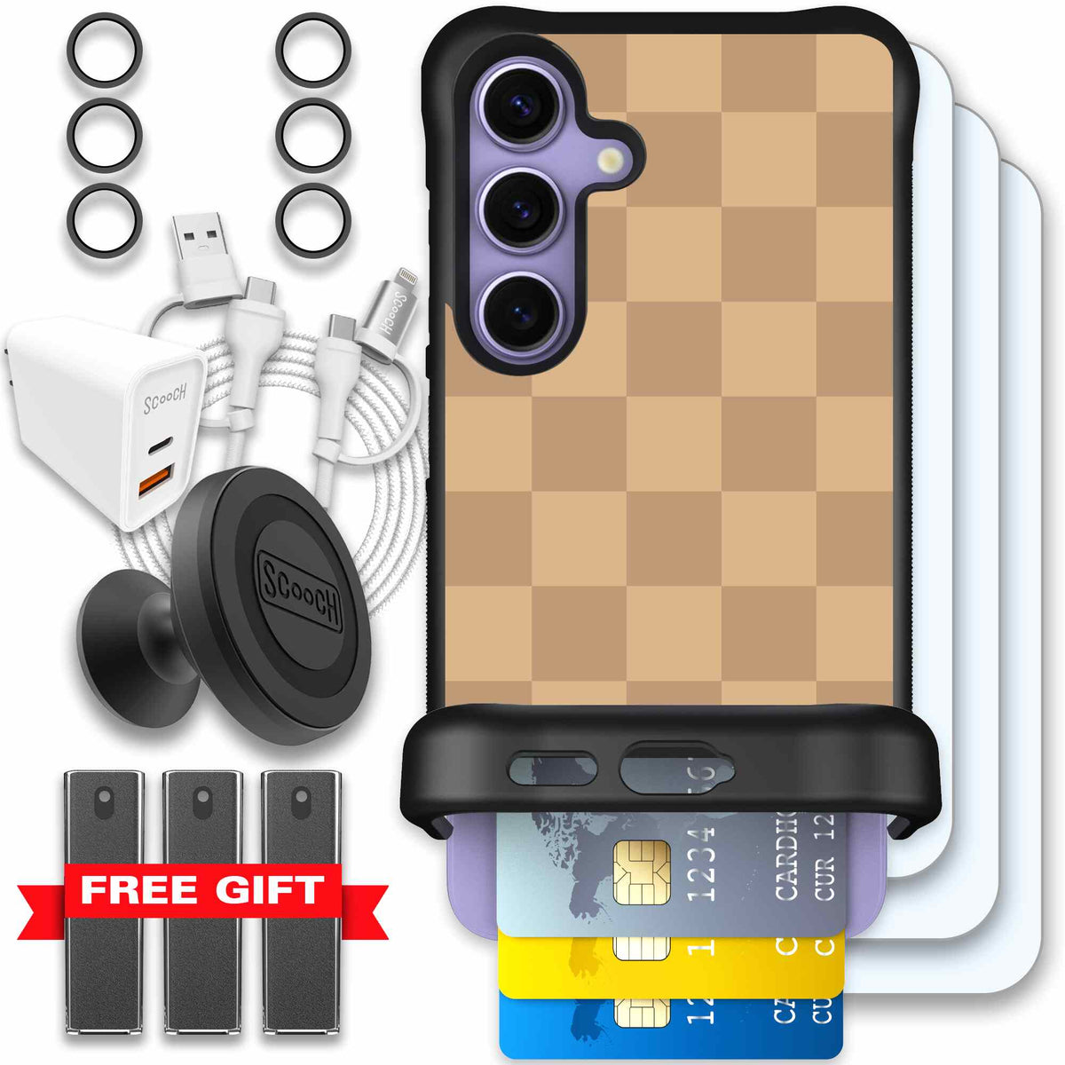 Checkered Beige | website | Galaxy S24 | Ultimate Bundle