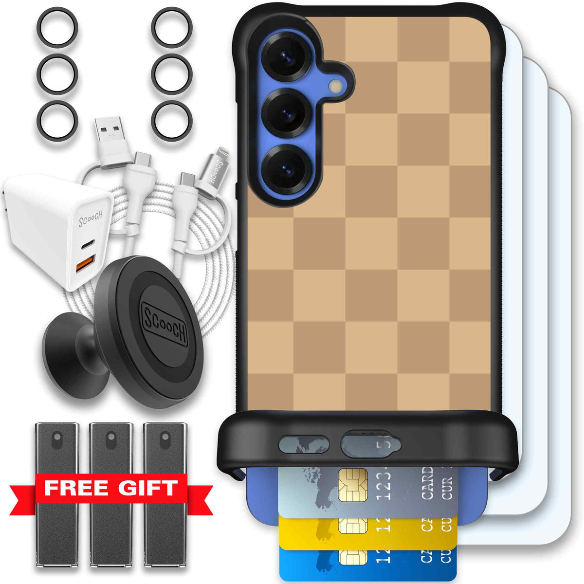 Checkered Beige | website | Galaxy S25+ | Ultimate Bundle