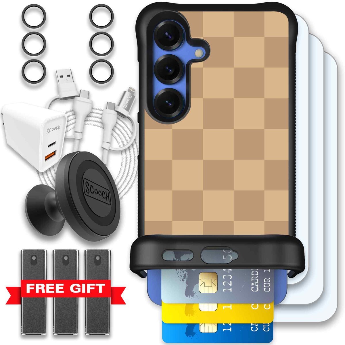 Checkered Beige | website | Galaxy S25 | Ultimate Bundle