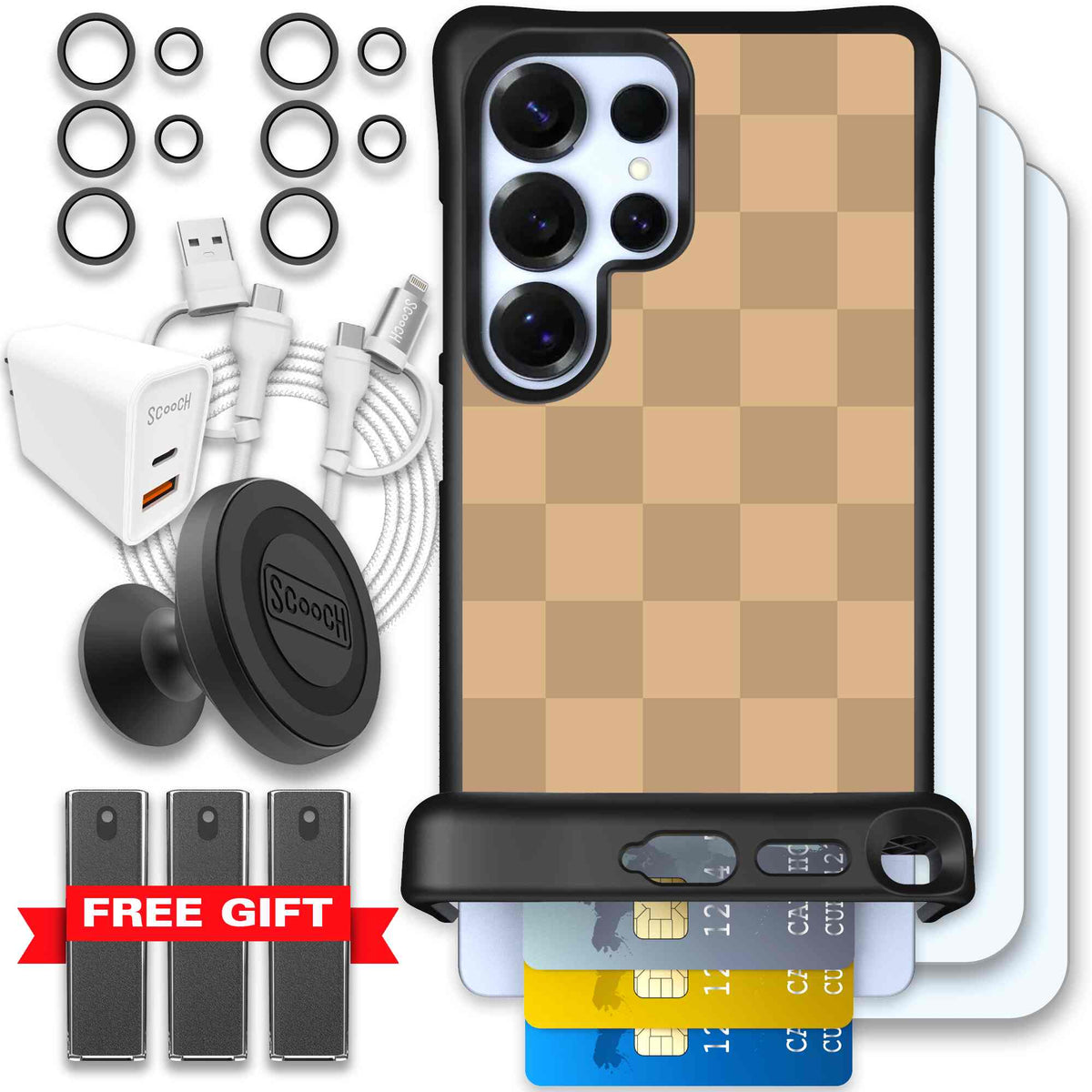 Checkered Beige | website | Galaxy S25 Ultra | Ultimate Bundle