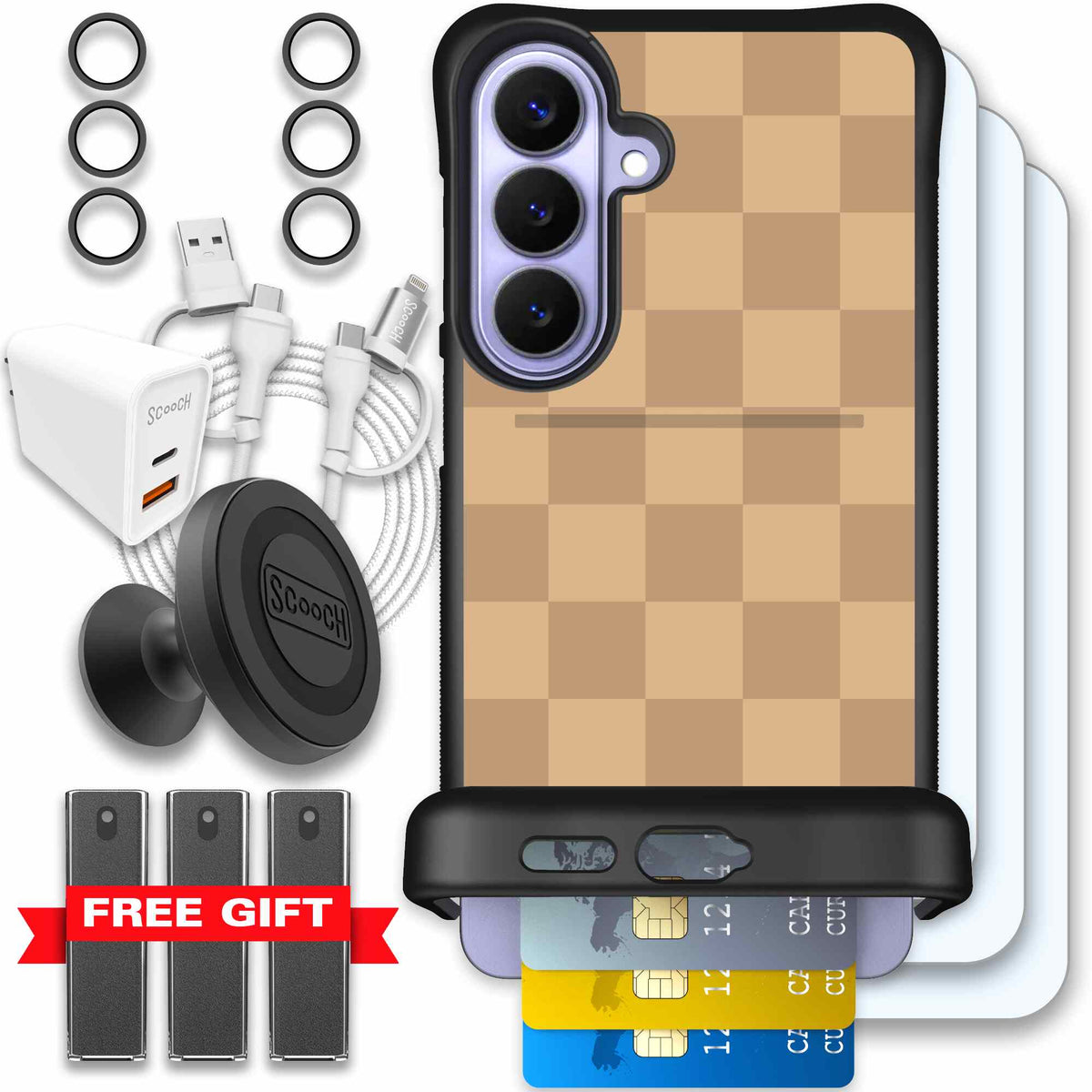 Checkered Beige | website | Galaxy S26+ | Ultimate Bundle