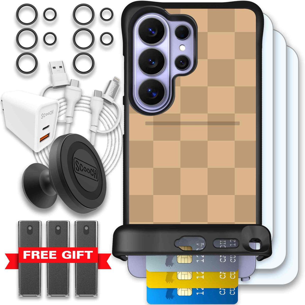 Checkered Beige | website | Galaxy S26 Ultra | Ultimate Bundle