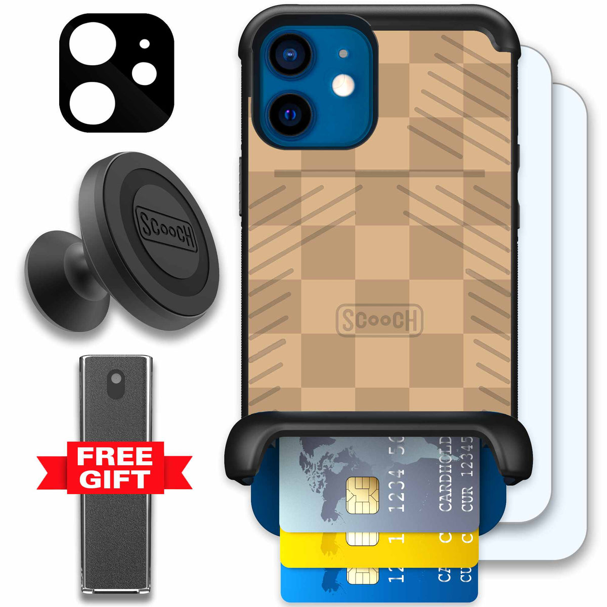 Checkered Beige | website | iPhone 12 | Defender Bundle