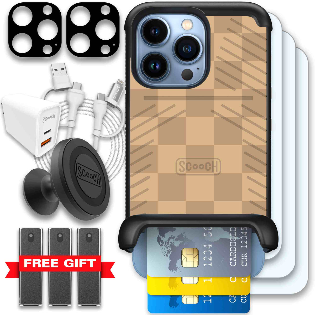 Checkered Beige | website | iPhone 13 Pro | Ultimate Bundle
