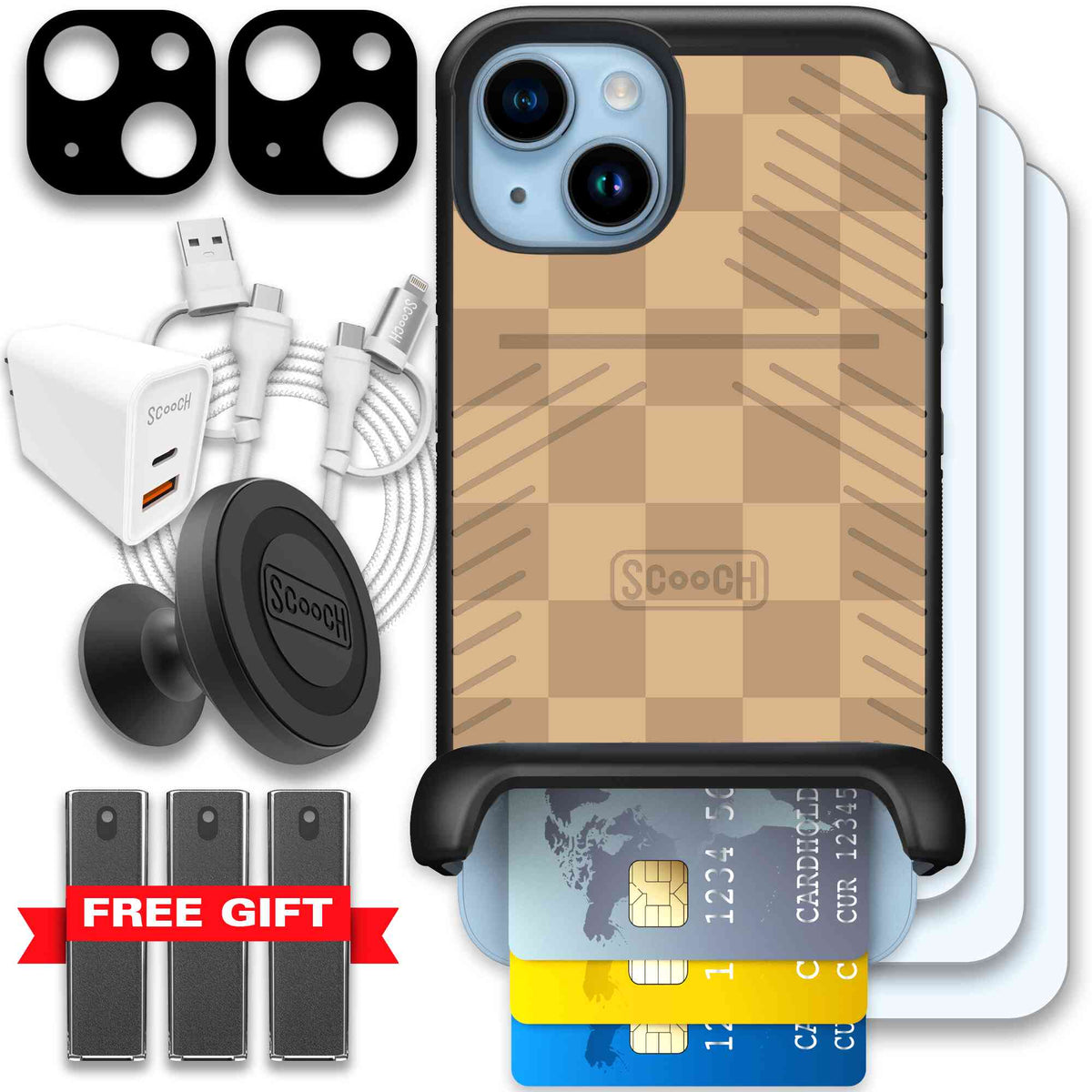 Checkered Beige | website | iPhone 14 | Ultimate Bundle