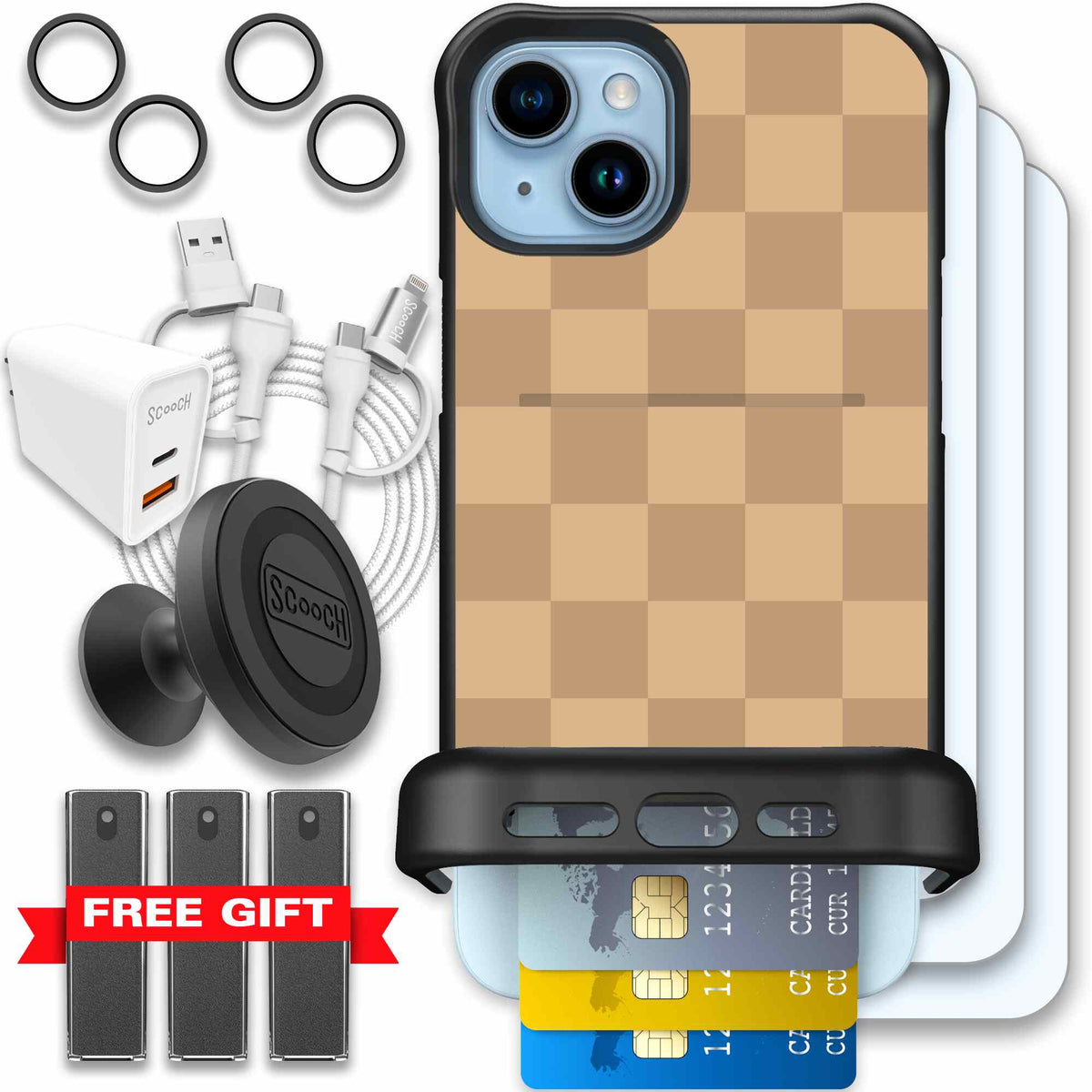 Checkered Beige | website | iPhone 15 Plus | Ultimate Bundle