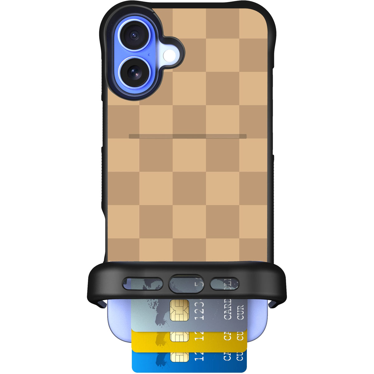 Checkered Beige | website | iPhone 16 Plus | Case