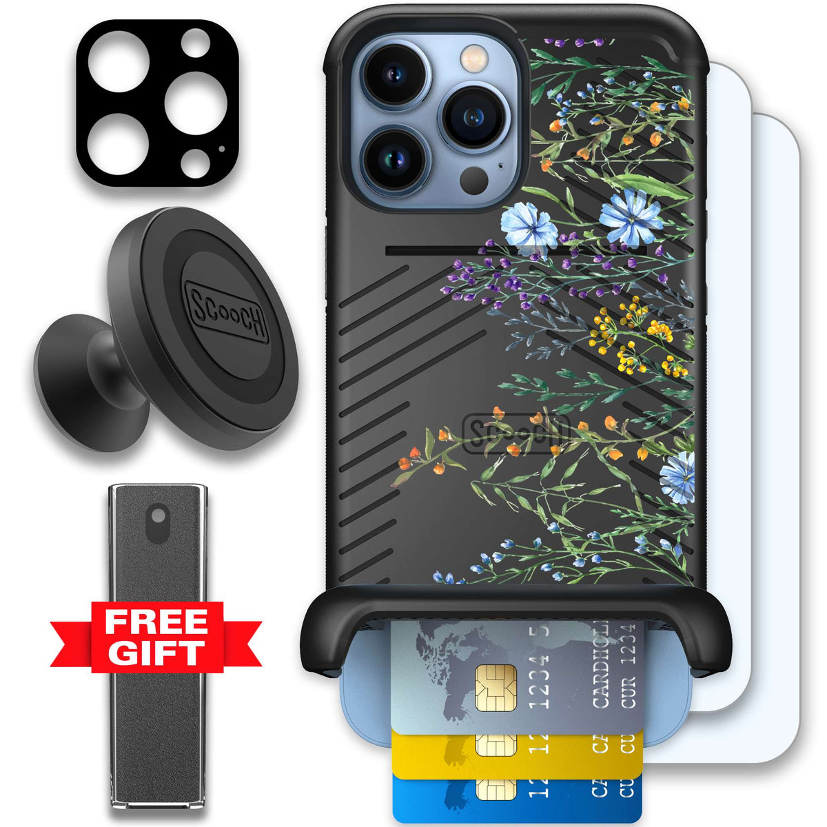WMTE MDWBLOOM iPhone 13 Pro Max Defender Bundle