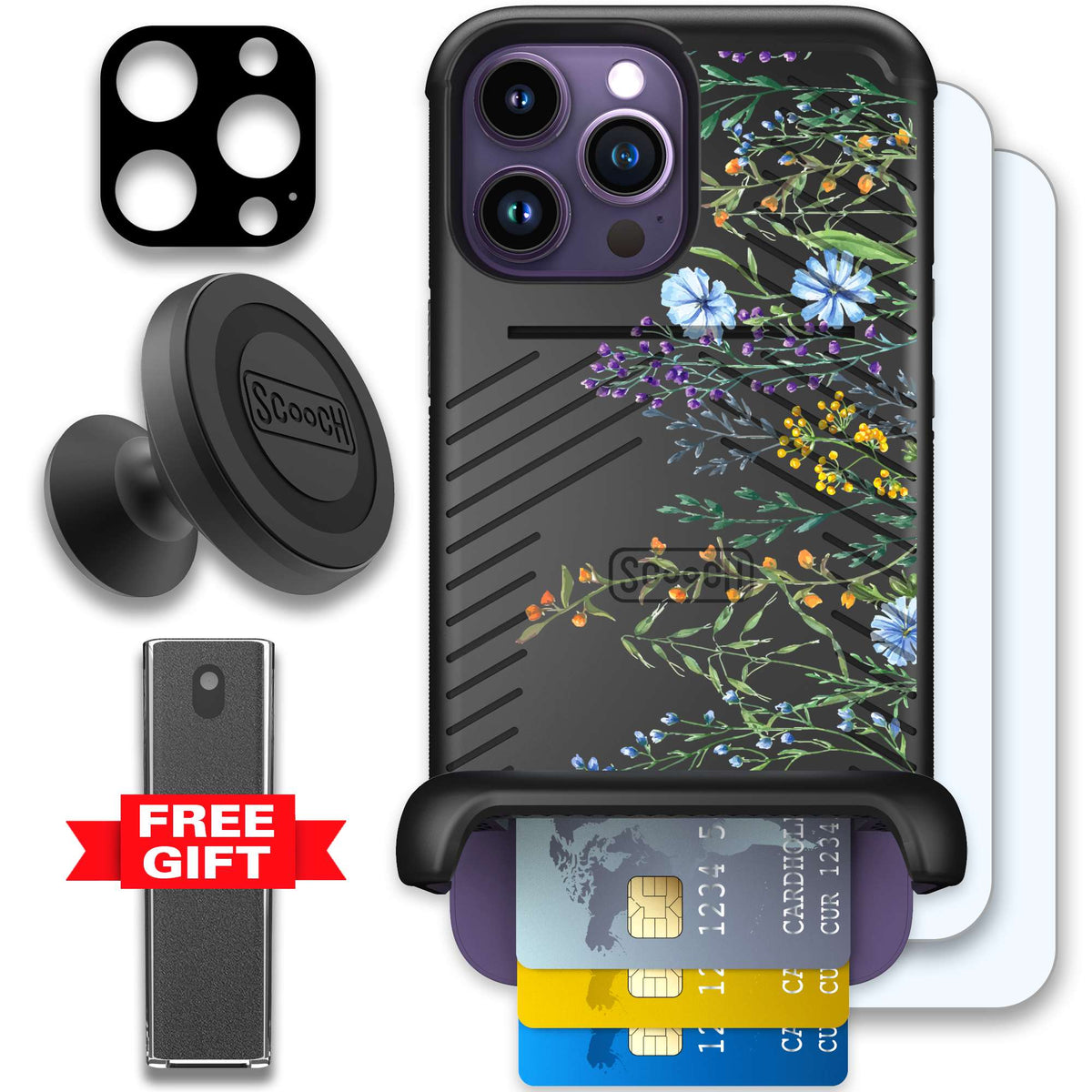 WMTE MDWBLOOM iPhone 14 Pro Max Defender Bundle