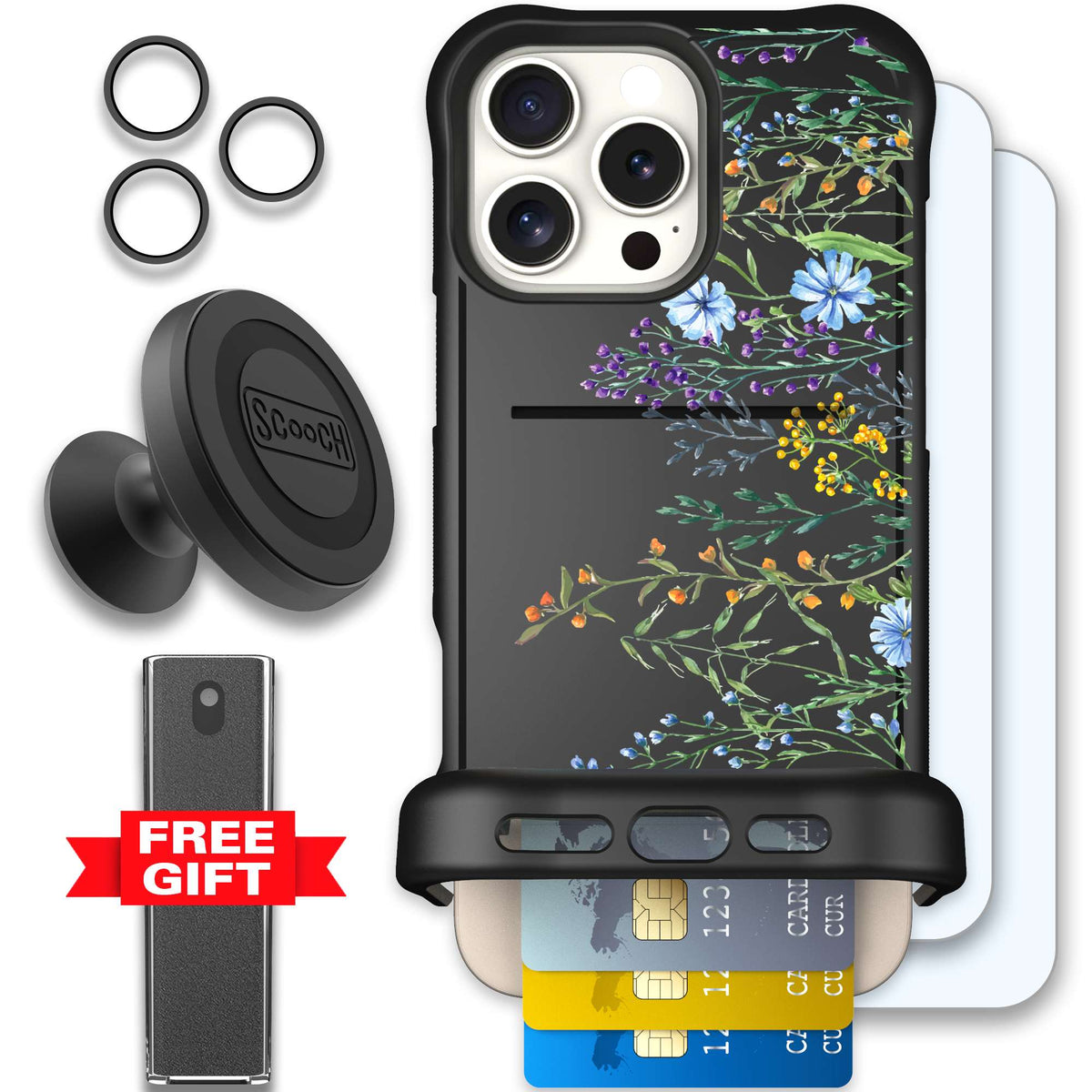 WMTE MDWBLOOM iPhone 16 Pro Max Defender Bundle