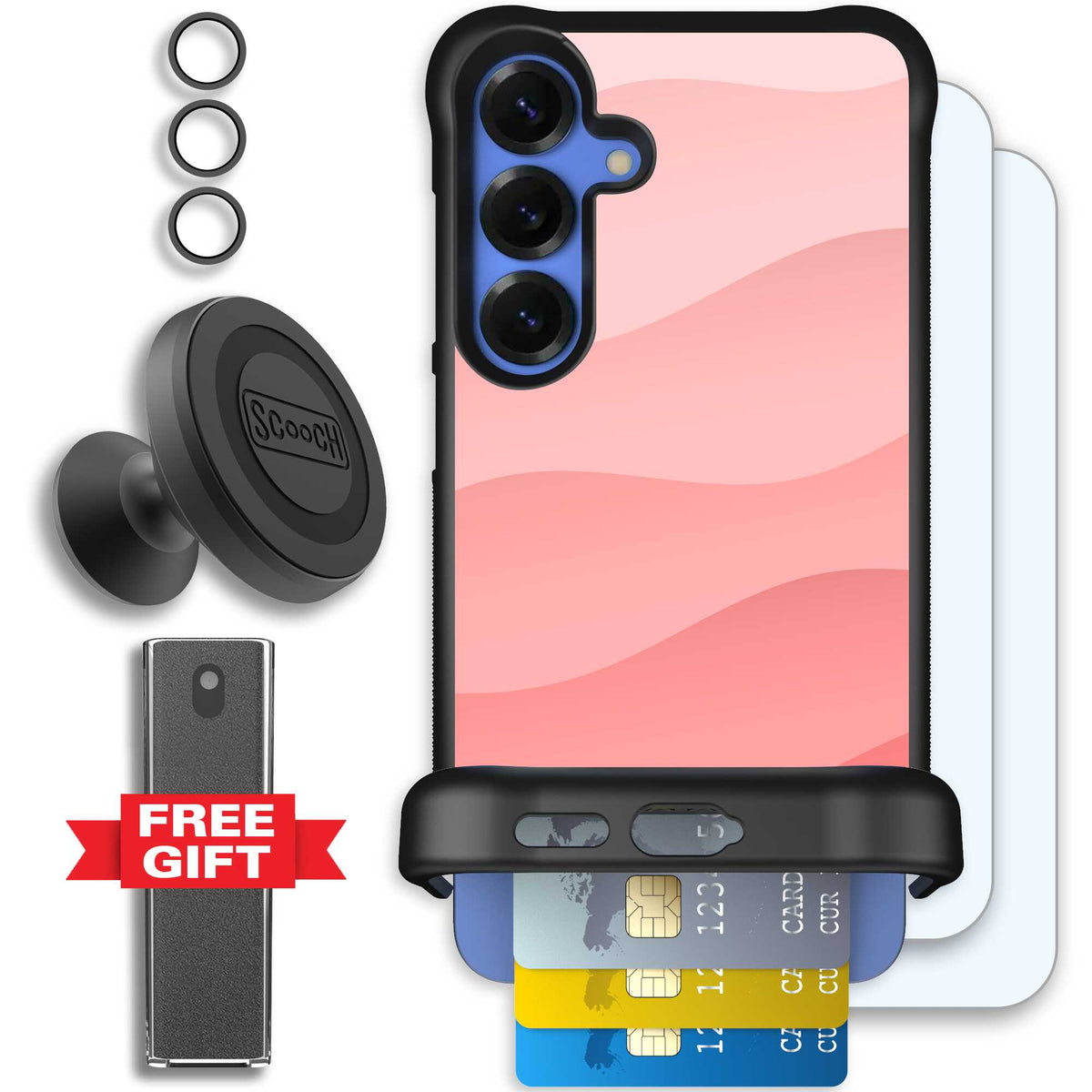 Wingmate Pink Waves for Galaxy S25+ - Defender Bundle