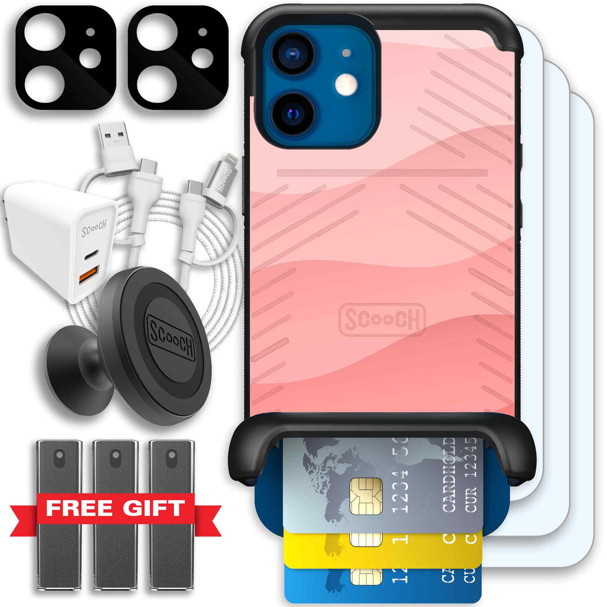 Wingmate Pink Waves for iPhone 12 - Ultimate Bundle