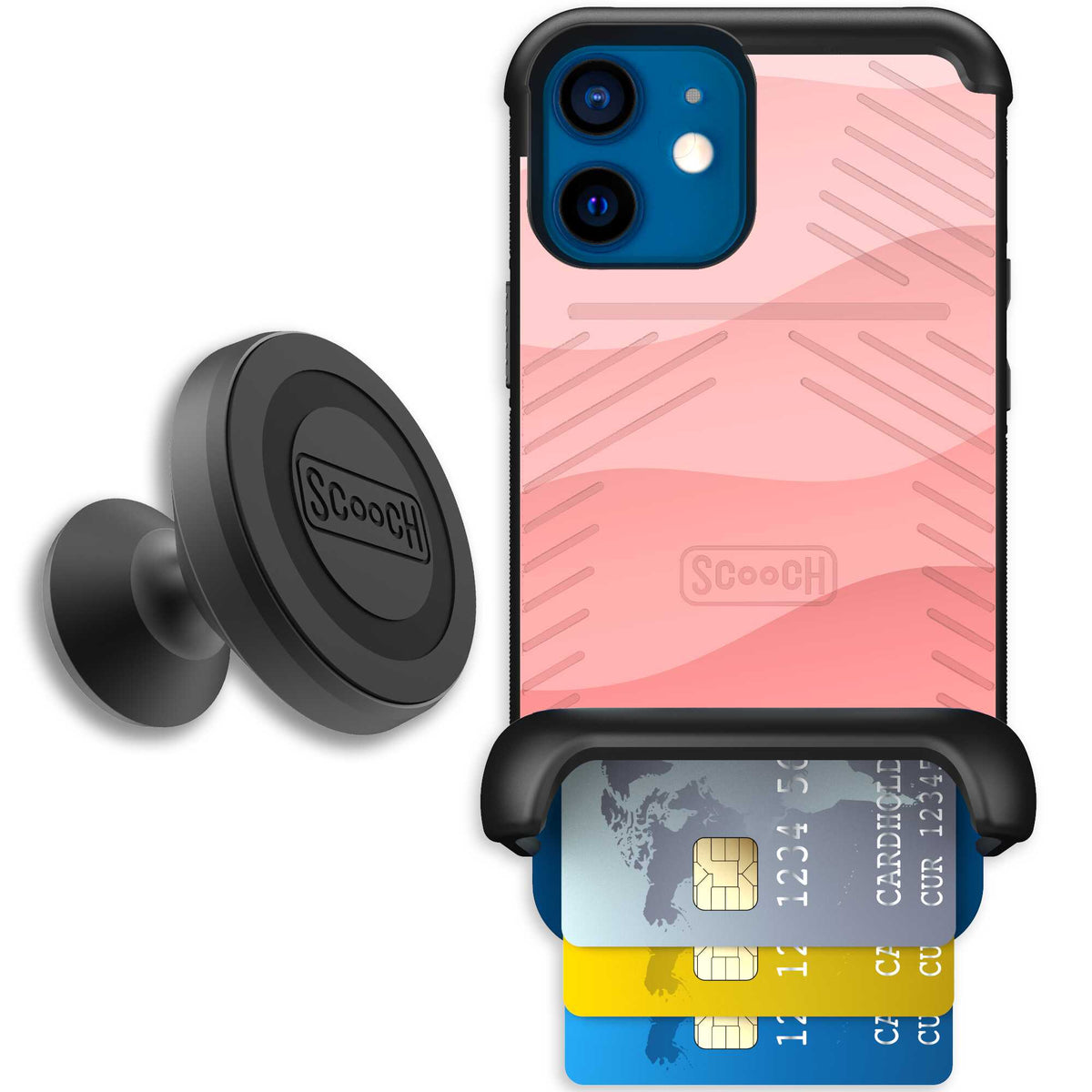 Wingmate Pink Waves for iPhone 12 mini - Starter Bundle