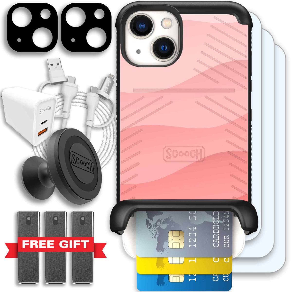Wingmate Pink Waves for iPhone 13 - Ultimate Bundle