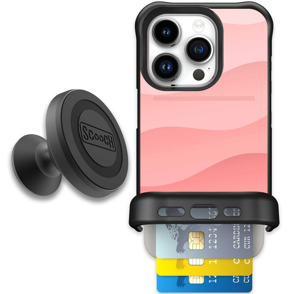Wingmate Pink Waves for iPhone 15 Pro - Starter Bundle