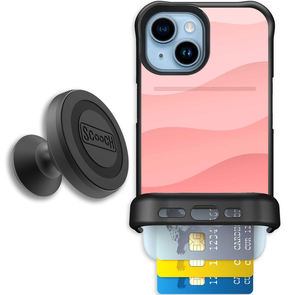 Wingmate Pink Waves for iPhone 15 - Starter Bundle