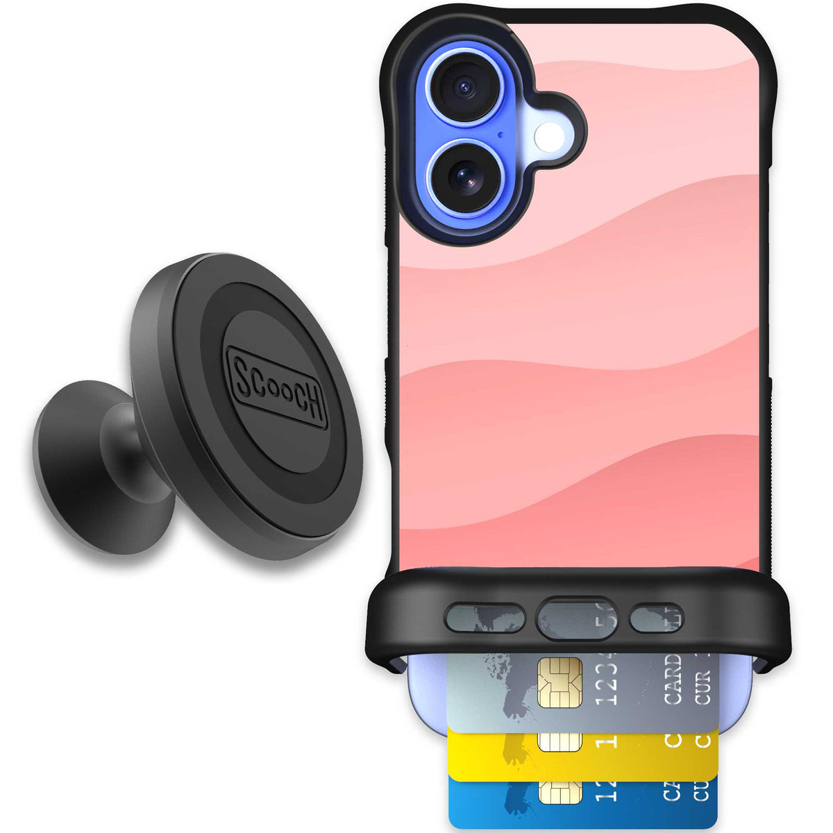 Wingmate Pink Waves for iPhone 16 - Starter Bundle