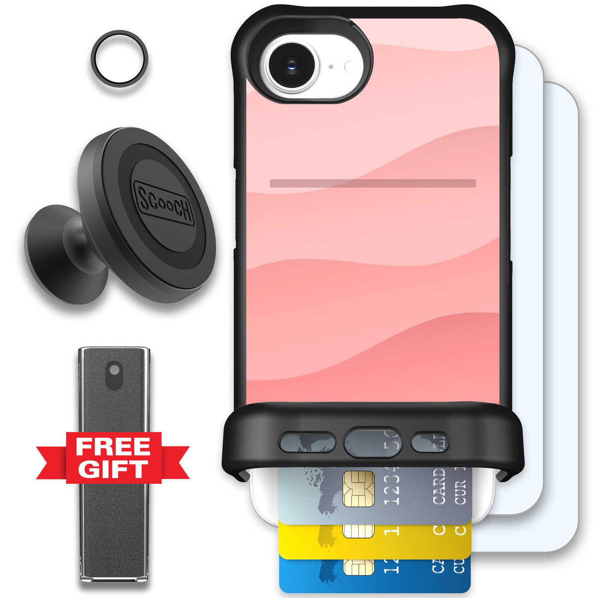 Wingmate Pink Waves for iPhone 17e - Defender Bundle
