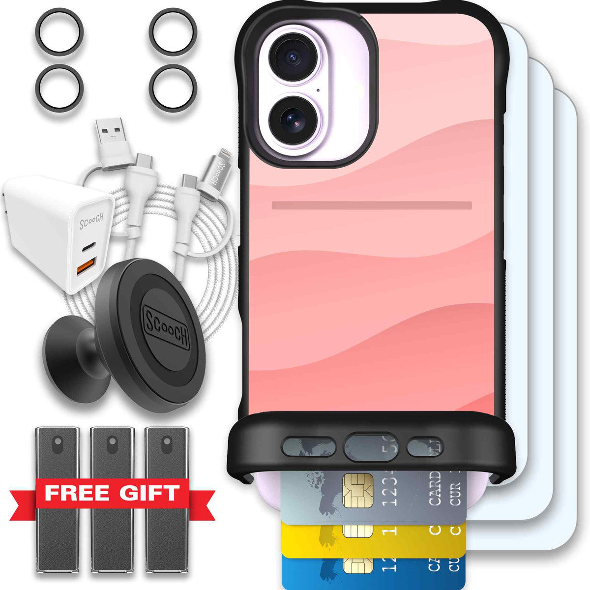 Wingmate Pink Waves for iPhone 17 - Ultimate Bundle
