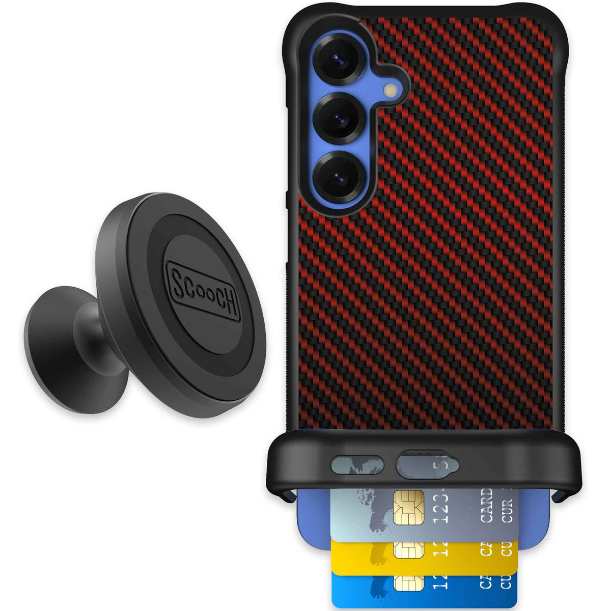 Red Carbon Fiber | website | Galaxy S25+ | Starter Bundle