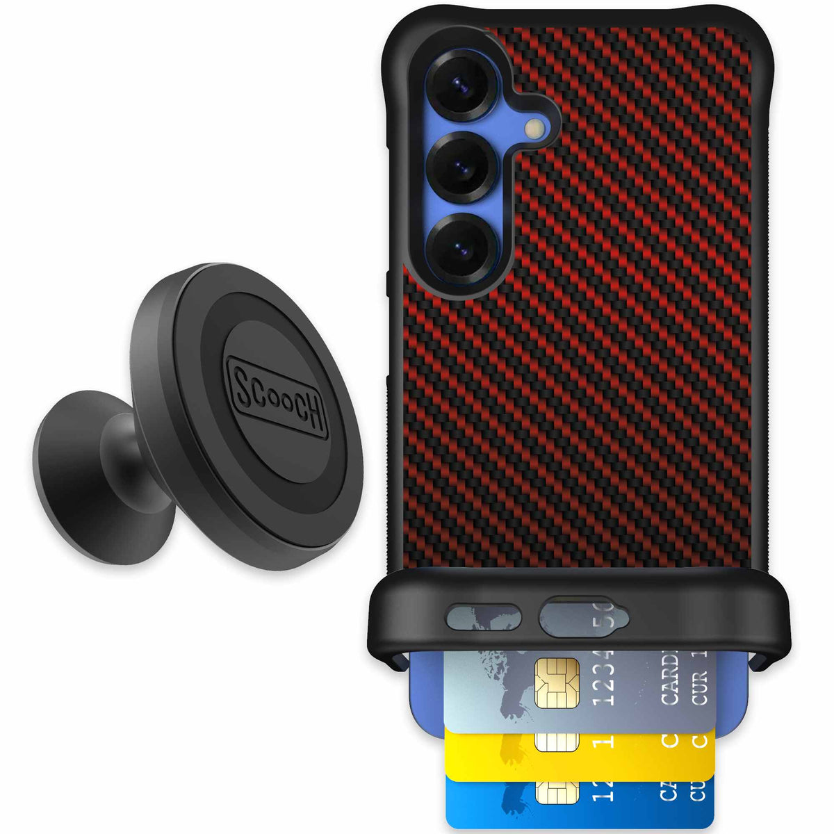 Red Carbon Fiber | website | Galaxy S25 | Starter Bundle