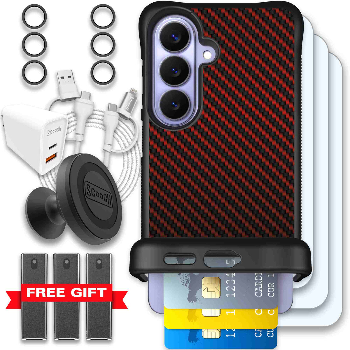Red Carbon Fiber | website | Galaxy S26 | Ultimate Bundle