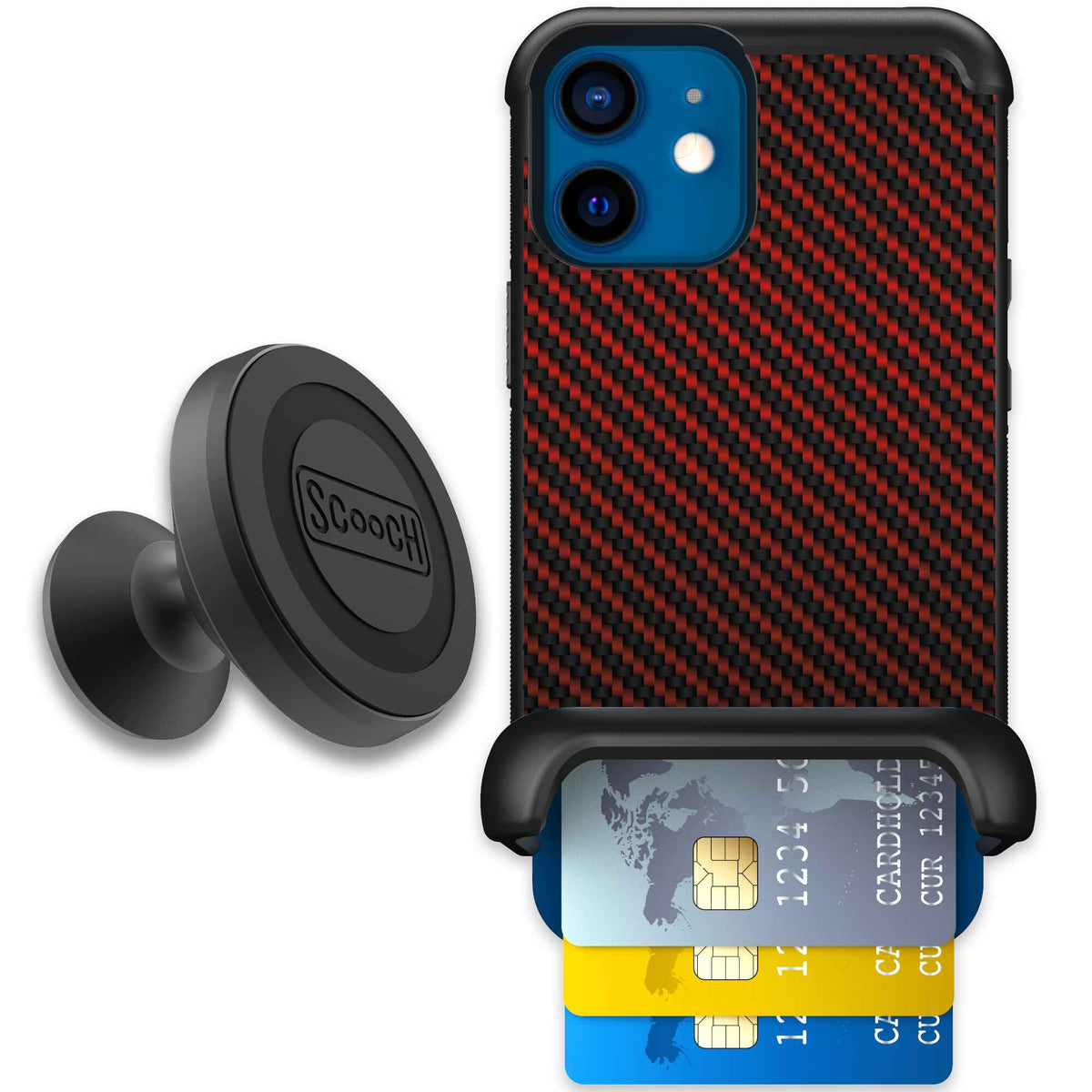 Red Carbon Fiber | website | iPhone 12 mini | Starter Bundle