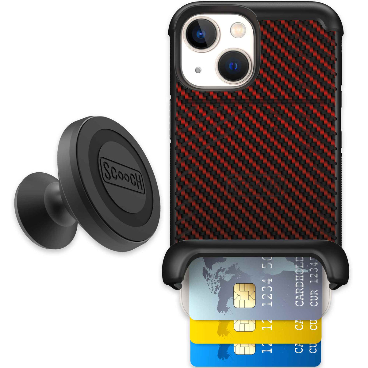 Red Carbon Fiber | website | iPhone 13 mini | Starter Bundle