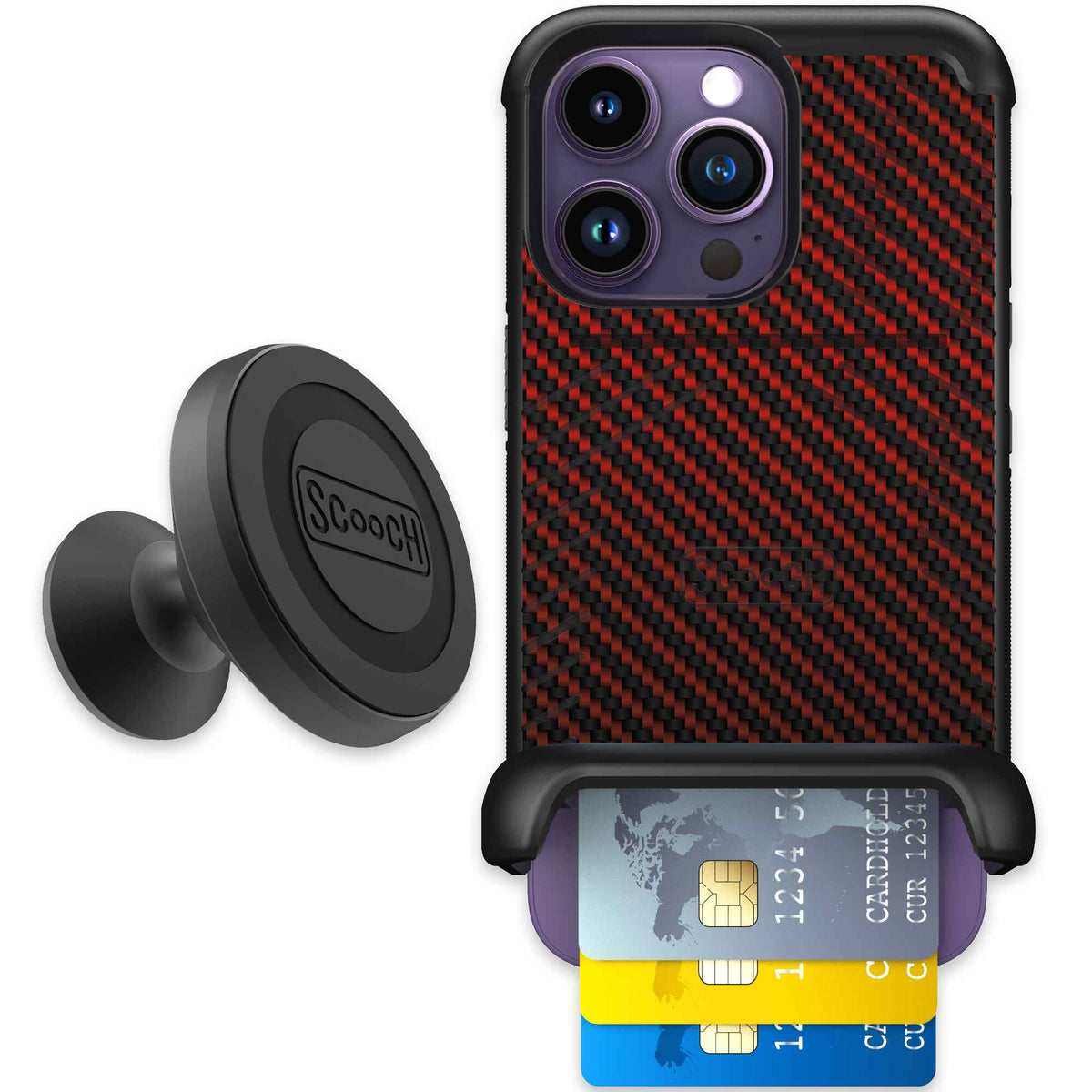 Red Carbon Fiber | website | iPhone 14 Pro | Starter Bundle