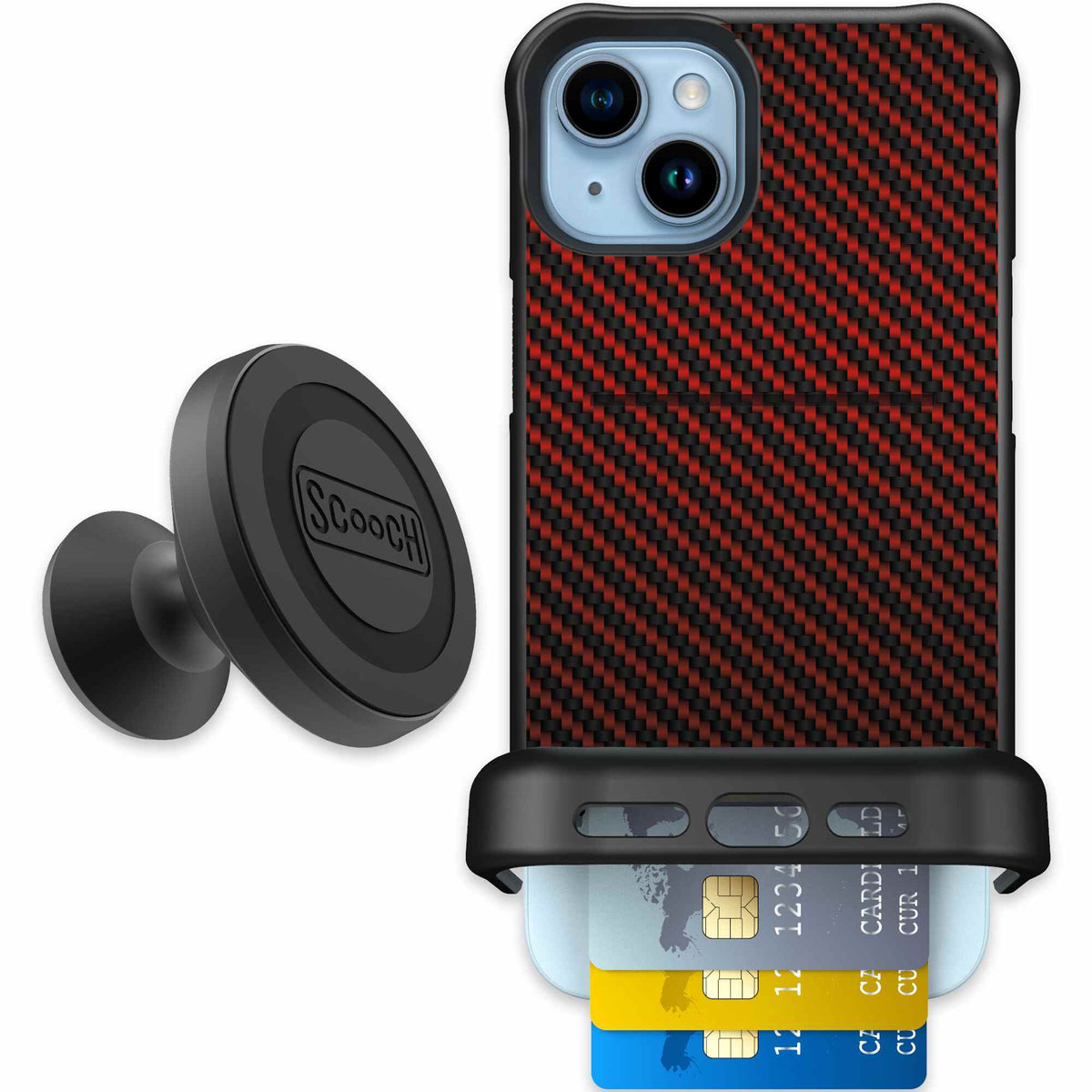 Red Carbon Fiber | website | iPhone 15 Plus | Starter Bundle