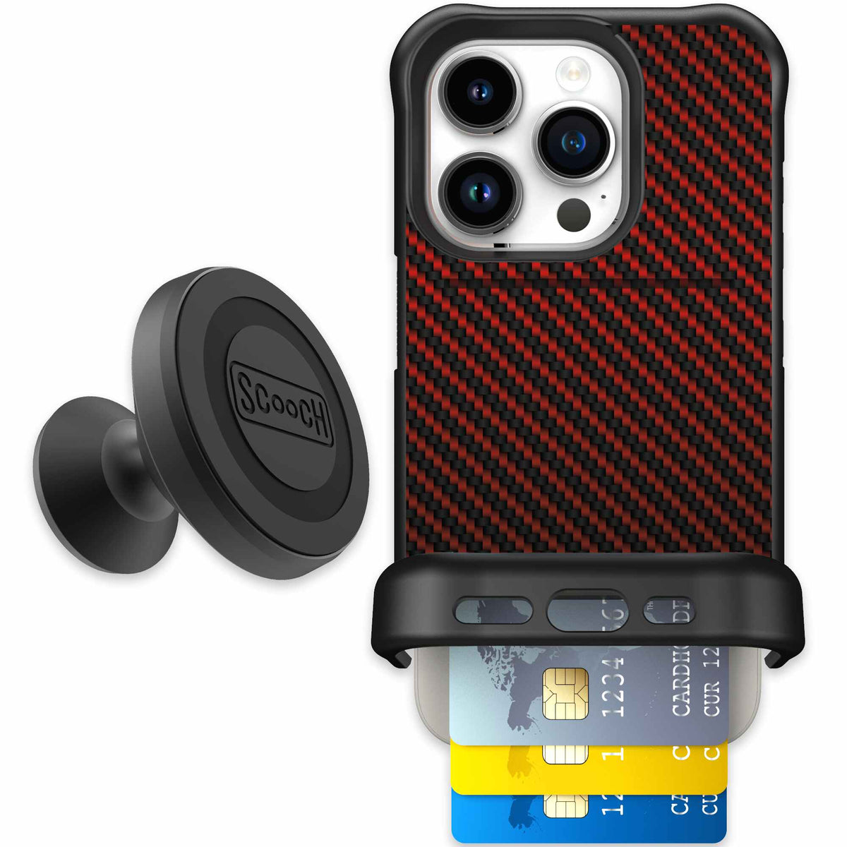 Red Carbon Fiber | website | iPhone 15 Pro | Starter Bundle